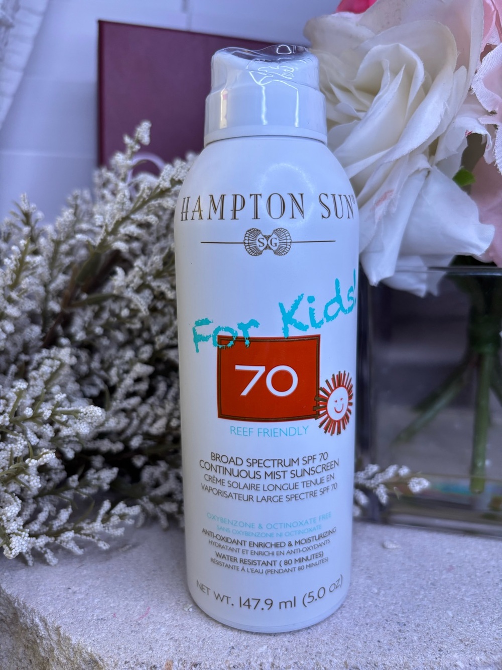 New - Hampton Sun - Broad Spectrum SPF 70 Continuos Mist Sunscreen - For Kids